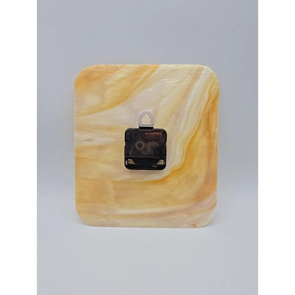 Irridescent Stained Glass Handmade Wall Clock